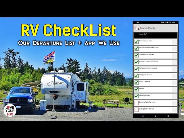 RV Checklists App We Use & Our Departure Checklist Items