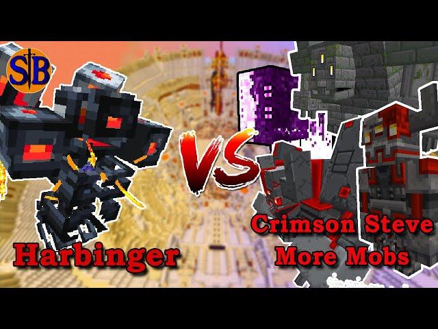 Completed Harbinger(L_Ender's Cataclysm) vs Crimson Steve's More Mobs | Minecraft Mob Battle