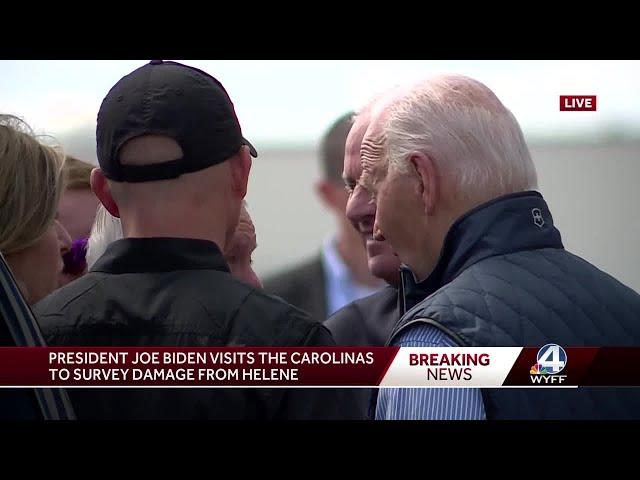 President Biden visits South Carolina, North Carolina after Helene