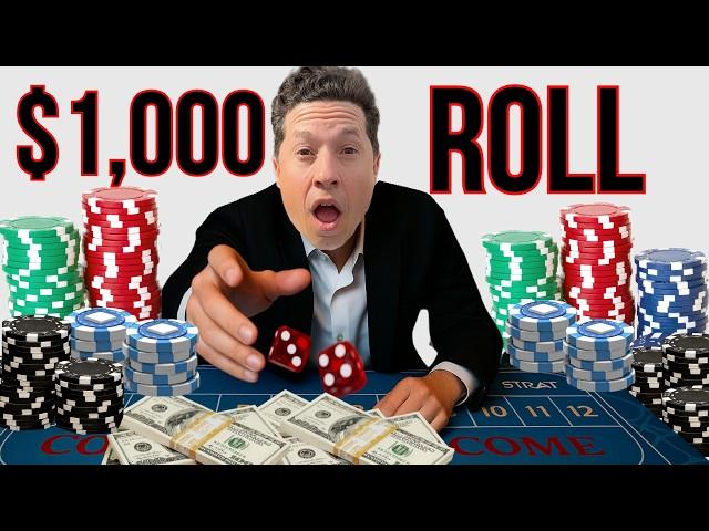 I Bet Every Number in Crapless Craps — $1,000+ Per Roll!