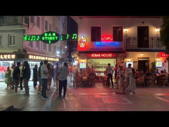 A Tour around Bar Street Marmaris Turkey  in June 2024