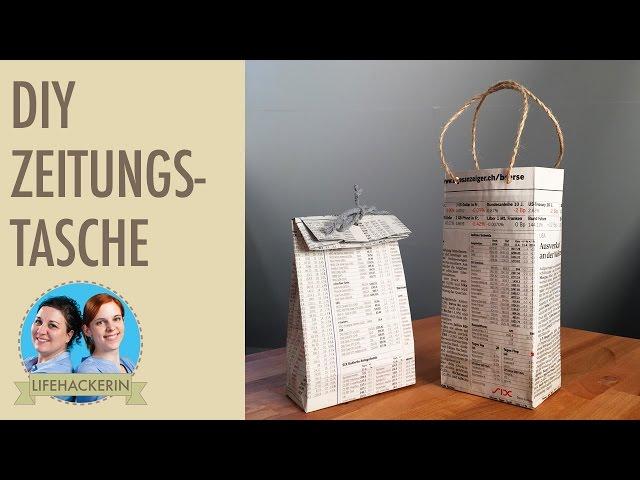 Tüten basteln | Papiertüte aus Zeitungspapier