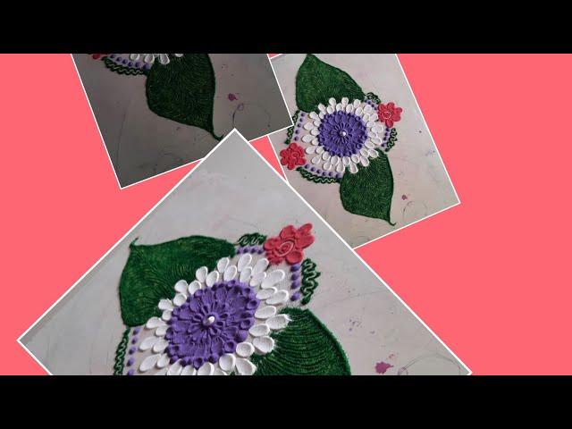 Simple rangoli design by Leena, s Art and Design.