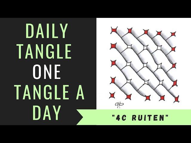 Daily Tangle -  4C Ruiten  |How to draw...|