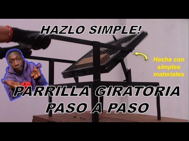 Más simple no se puede! haciendo parrilla giratoria casera de forma fácil y económica Paso a paso