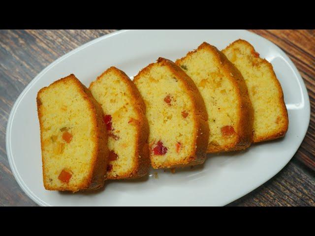 1 Egg Tutti Frutti Cake Recipe | Vanilla Fruits Cake Recipe