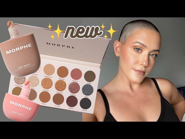 *NEW* MORPHE HOT SHOT BRONZE DROPS & BLUSH DROPS!! TRYING NEW MORPHE MAKEUP + NUDE AMBITION PALETTE!