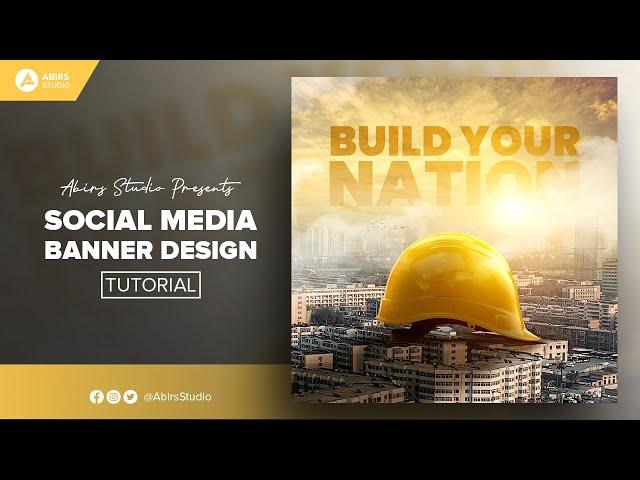 Manipulation Social Media Banner Design Tutorial | Adobe Photoshop Tutorial