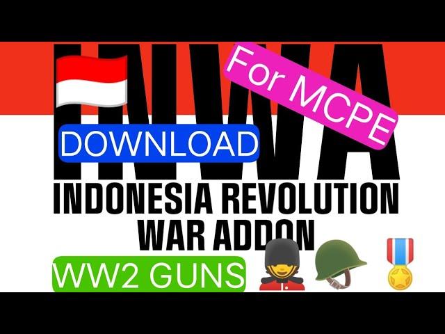 Indonesian War INWA V2.0 | WW2 Guns for Minecraft PE | Creator Crafter321