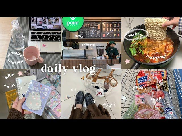 daily vlog: productive 7AM , cleaning , workout , grocerry , breakfast , point , haul , topoki