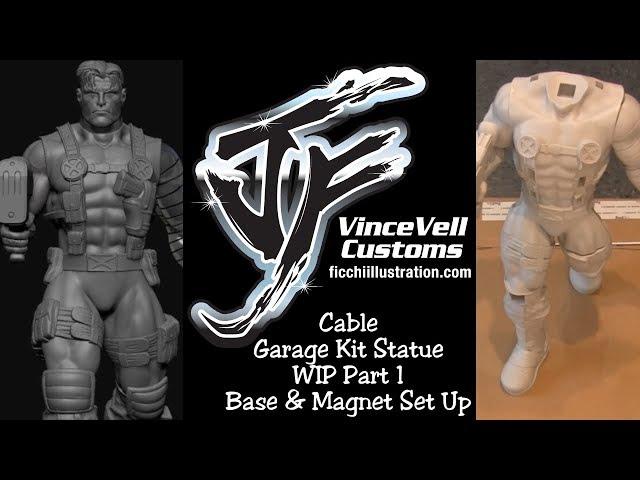 Marvel X-Men Cable Garage kit Statue WIP Part 1