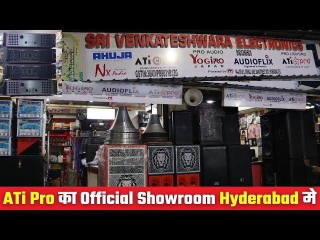 DJ Speakers, Amplifiers at DJ Market, Gujarati Gali, Hyderabad | Atipro Showroom || DJ Guruji ||