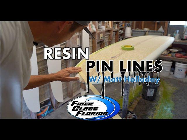 Resin pin lines on a surfboard : how to get perfect pin lines