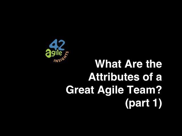 agile42 Insights: What Are the Attributes of a Great Agile Team? (part 1)