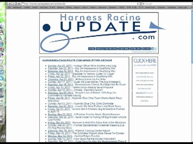 Harness Racing Update