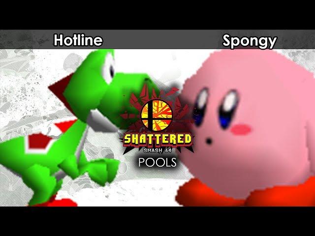 Smash 64: Hotline (Yoshi) V Spongy (Kirby) - Shattered 86 Tournament SSB64
