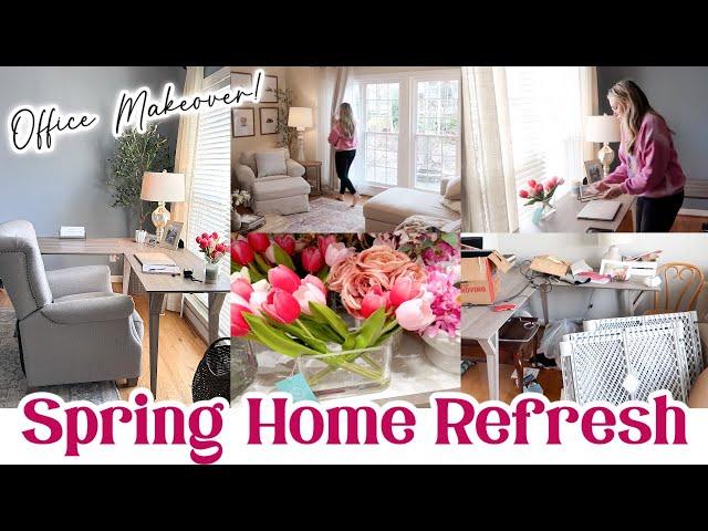 ROOM MAKEOVER 2023! SPRING DECOR- OFFICE TRANSFORMATION! EARLY SPRING DECORATE WITH ME