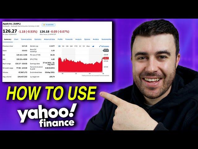 How To Use Yahoo Finance Stock Summary | Stock Market For Complete Beginners