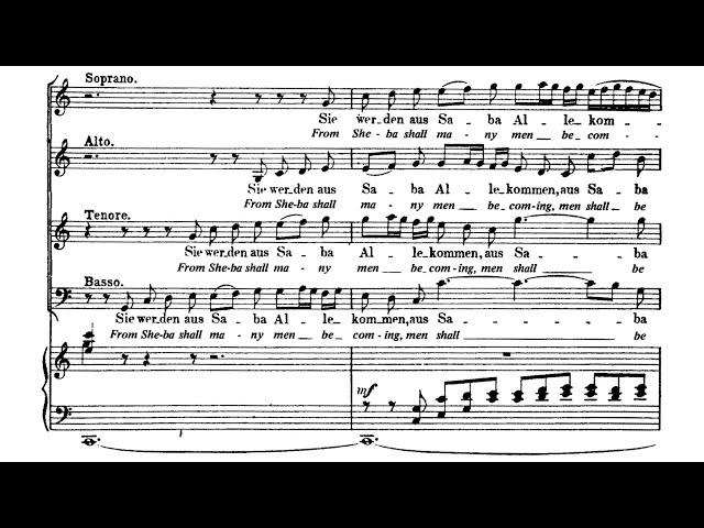 J.S Bach - Sie werden aus Saba alle kommen, BWV 65. {Vocal score}