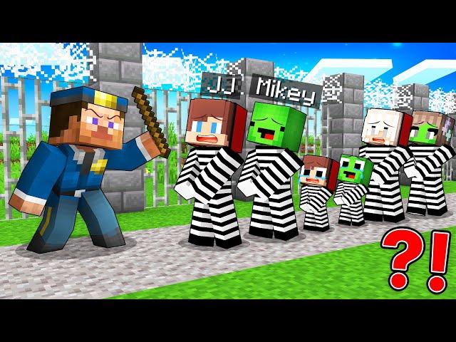 Mikey Family & JJ Family Survive Their First Arrest in Minecraft (Maizen)