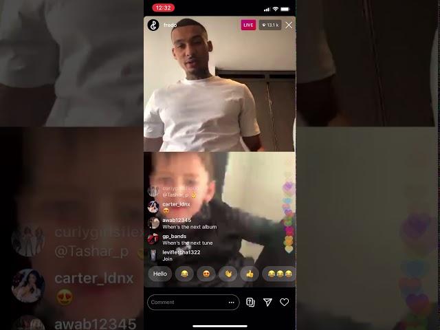 Fredo takes the piss out of little fans funny insta live 