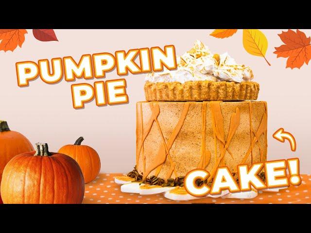 What is in this CAKE will BLOW YOUR MIND! Pumpkin Pie Cake Thanksgiving & Holidays!| How to Cake It