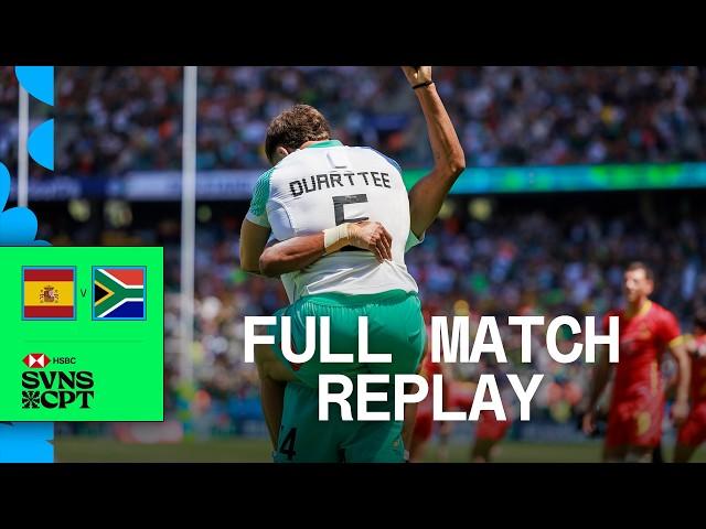 Can South Africa reach the final? | Spain v South Africa | Cape Town HSBC SVNS | Full Match Replay