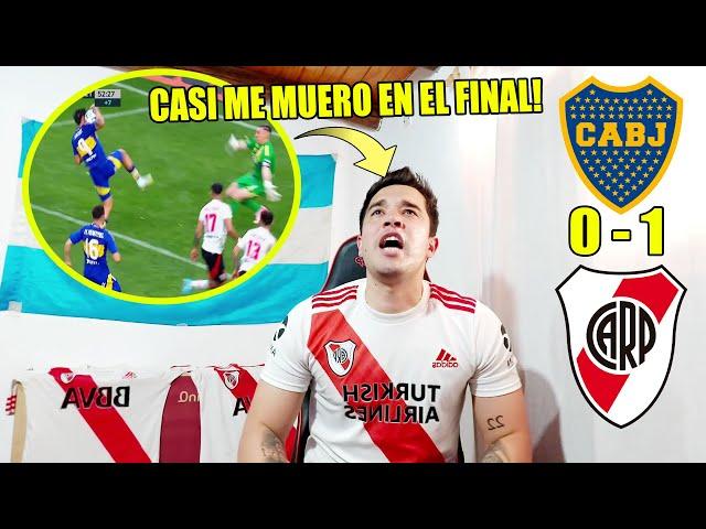 BOCA 0 vs RIVER 1 - Reacción de un HINCHA DE RIVER  CASI ME MUERO EN EL FINAL