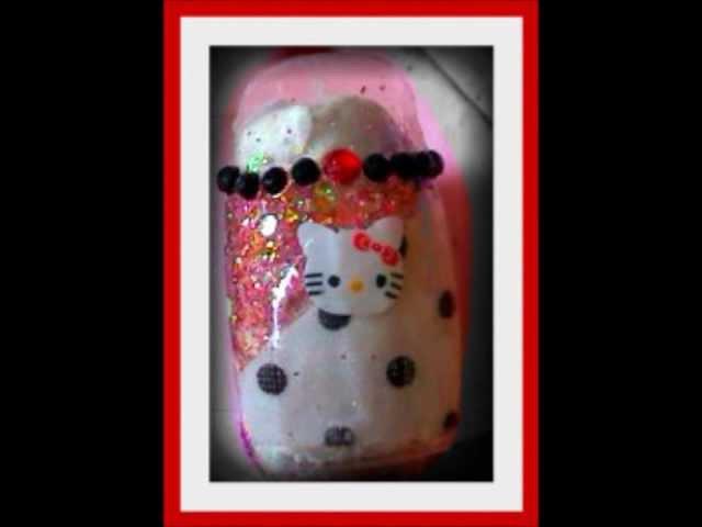 polka dot ribbon nails