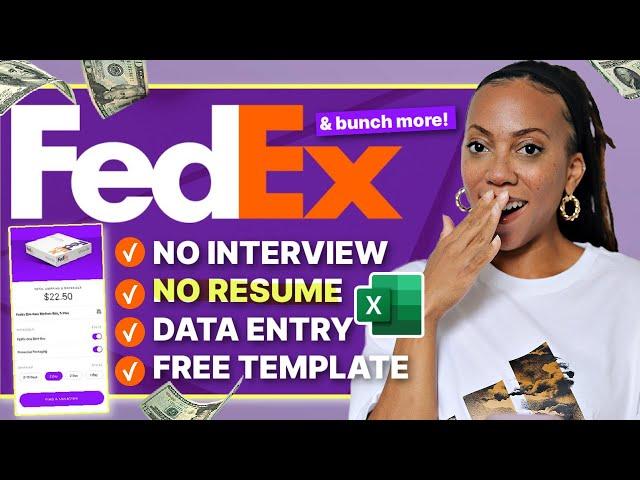 FedEx is Hiring!  |  Get Paid $36.54/hr | Work From Home Job | How to Get a Job with No Experience