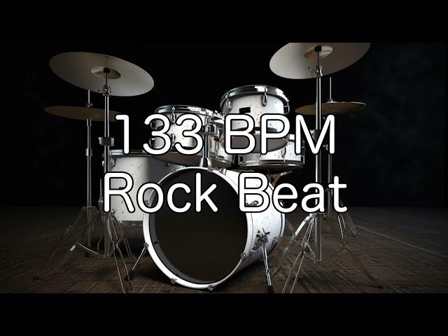 133 BPM Rock Drum Beat for Guitar, Bass and Instrumental Practise