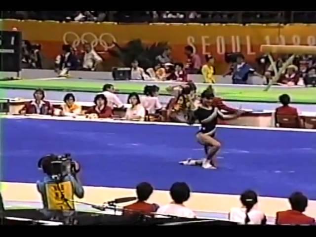 5th T BUL Ivelina Raikova FX - 1988 Olympic Games 9.875