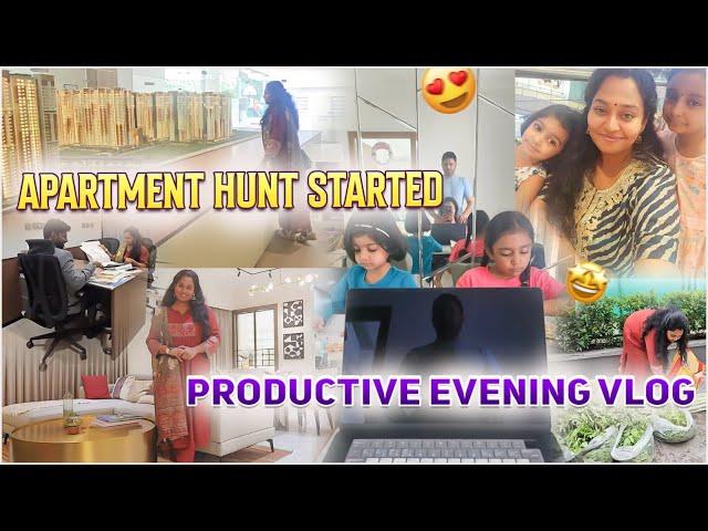 Family Evening Vlog | Apts చూడటం మొదలు పెట్టాను| Maids | Dmart | Mom on Duty 🩷