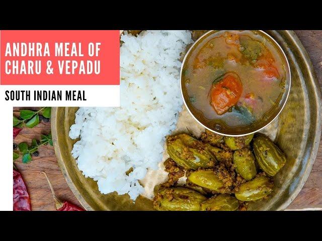 Dondakaya Vepudu & Pepper Rasam - Andhra Meal by Archana's Kitchen