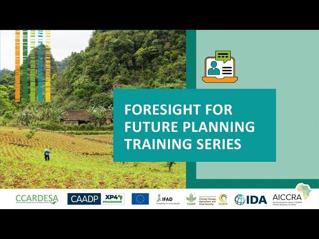 Foresight for future training series: Training 1 - Setting the stage