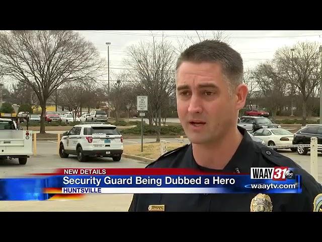 Local security guard being hailed a hero