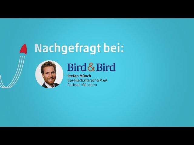 TalentRocket Jura Interview: Bird&Bird - Partner Stefan Münch (Gesellschaftsrecht/M&A)