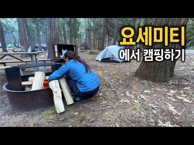 One night at Yosemite Upper Pines Campground,  Shoulder season April  [Travel USA ep10]