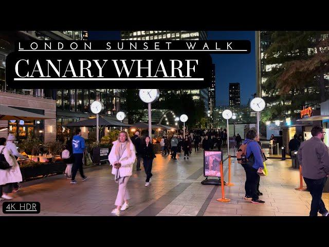 Roaming Dusk's Glow in Canary Wharf ,London |Cityscape Stroll‍️