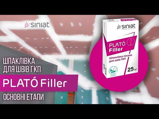 Обробка швів гіпсокартону  Шпаклівка PLATO Filler  Siniat