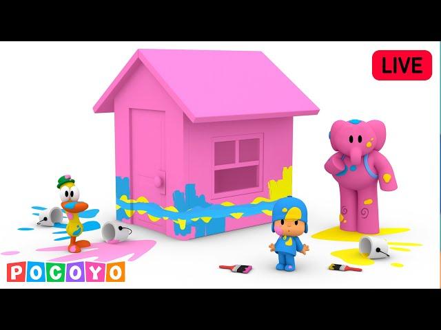 LIVE  COLORS, SHAPES & MORE!  Learn with Pocoyo | Pocoyo English | Cartoons for Kids