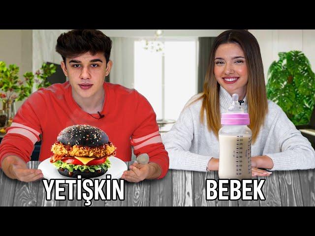 Abimle BEBEK vs YETİŞKİN YEMEKLERİ CHALLENGE !? @AhmetCanDündar Ahmet Can Dündar