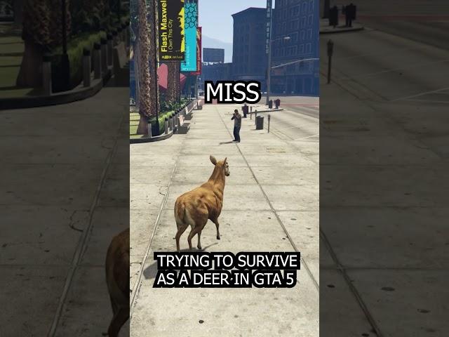 Trying To Survive as a Deer in GTA 5 #gta5rp