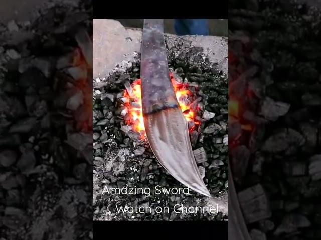 Amazing Sword Making from Chainsaw  #handmade #forging #amazingvideo #viralvideo #amazingskills