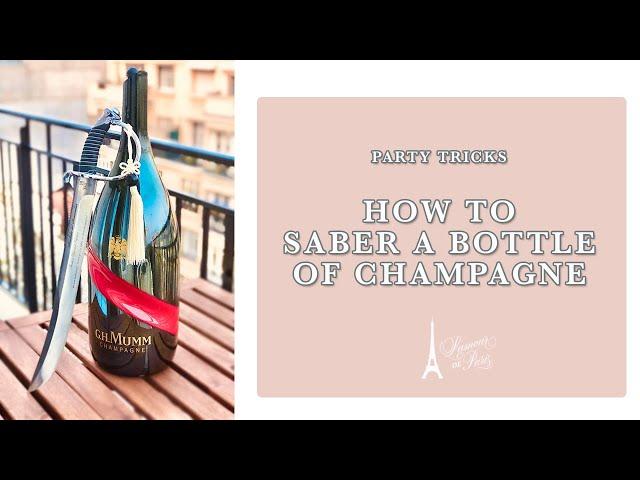 HOW TO SABER CHAMPAGNE BOTTLE - Party Trick!