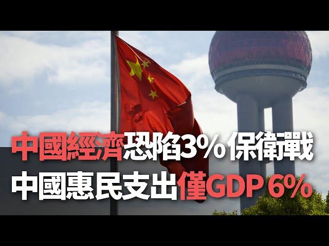 【洞察中國】中國經濟恐陷3%保衛戰／中國惠民支出僅GDP 6%