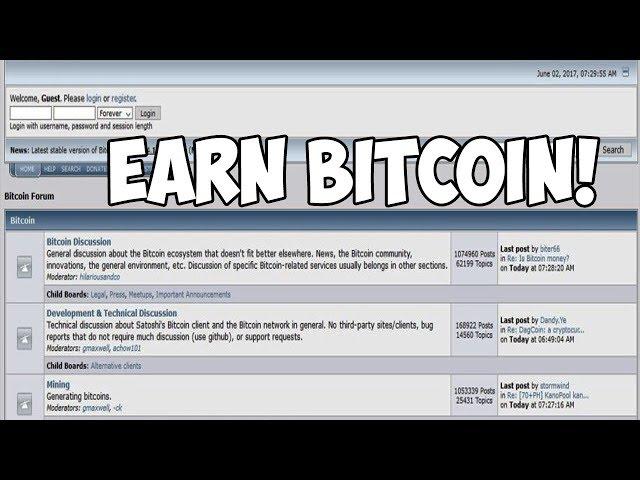 Earning Bitcoin From Posting On BITCOINTALK Forums!