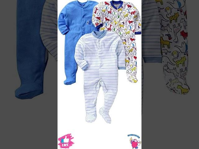 EIO® NEW BORN BABY MULTI-COLOUR LONG SLEEVE COTTON SLEEP SUIT ROMPER FOR BOYS AND GIRL'S SET OF 3