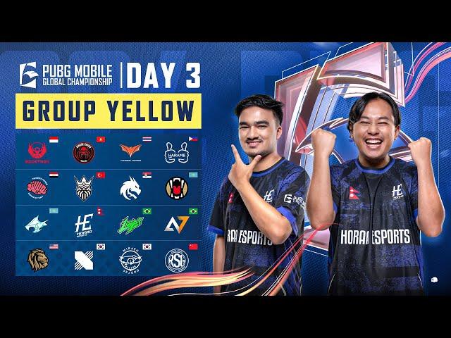 [NP]  2024 PMGC League | Group Yellow Day 3 | PUBG MOBILE Global Championship