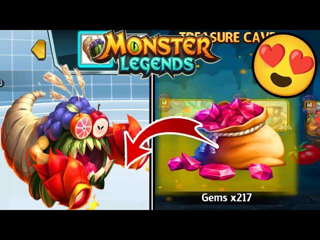 Monster Legends Cornucrabia + 200 Gems FREE  Treasure Cave Anwir Paincraver Links Dc